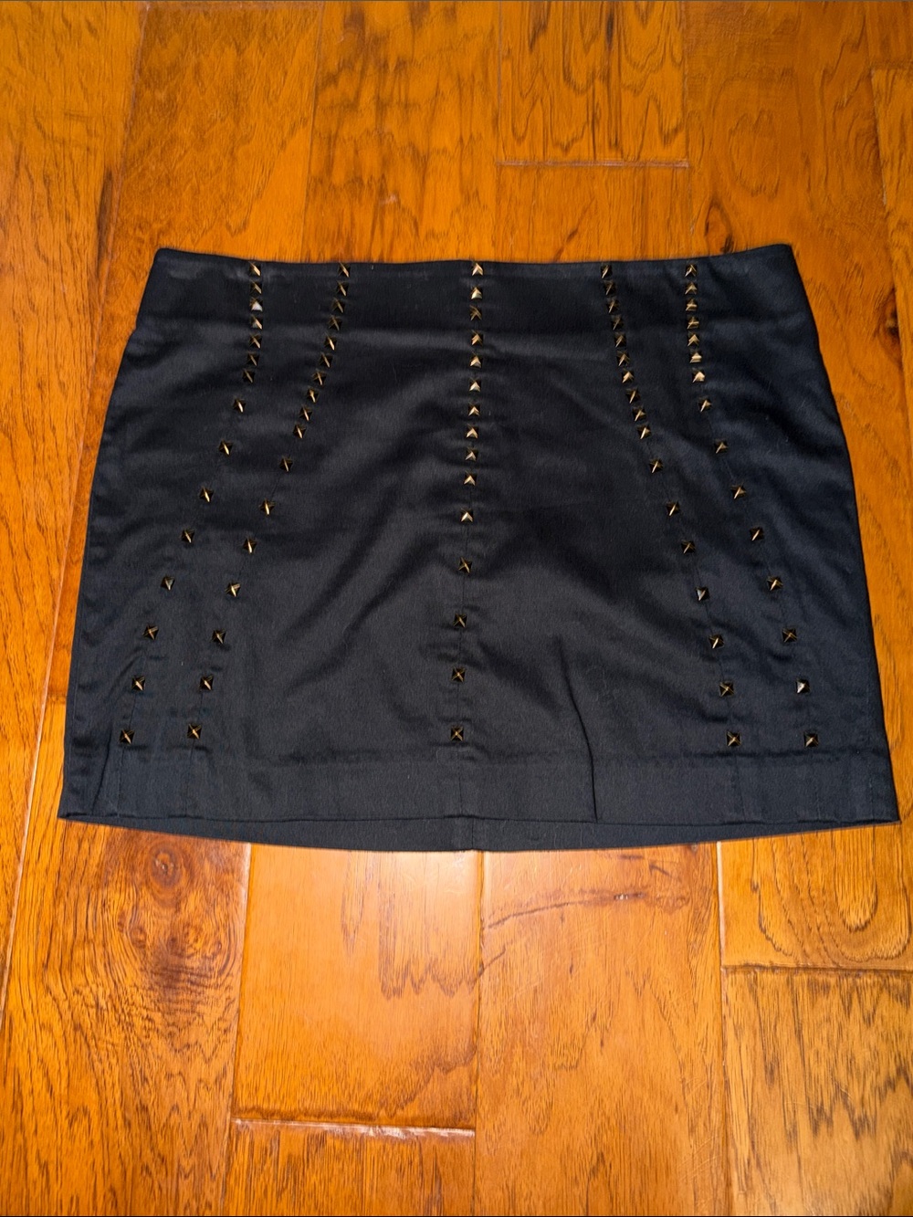 Black Studded Mini Skirt - Unbranded